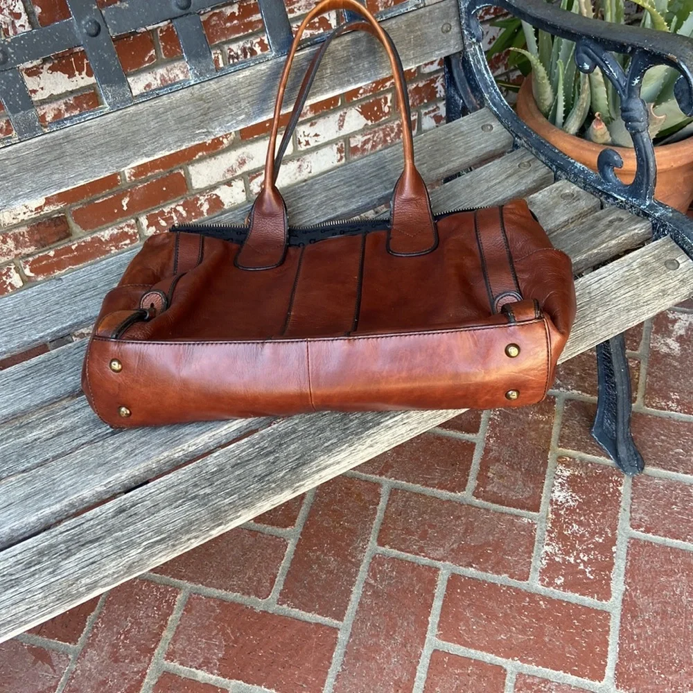 Vintage Fossil leather laptop briefcase satchel